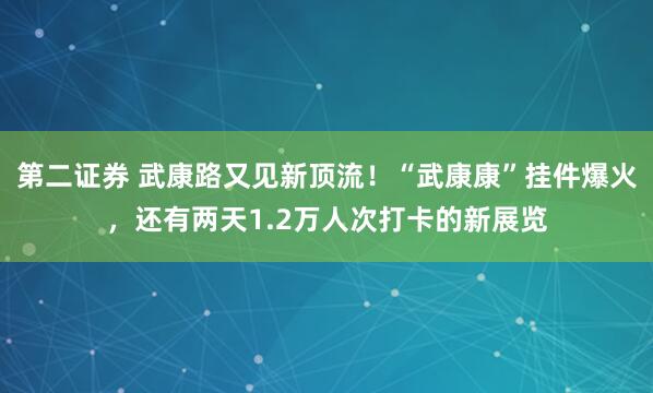 第二证券 武康路又见新顶流！“武康康”挂件爆火，还有两天1.2万人次打卡的新展览