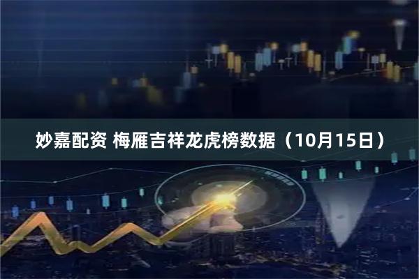妙嘉配资 梅雁吉祥龙虎榜数据（10月15日）